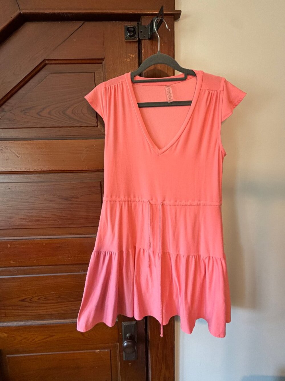 Beyond Yoga Coral Tiered Dress Women’s XS/S Small Flowy Summer Dress